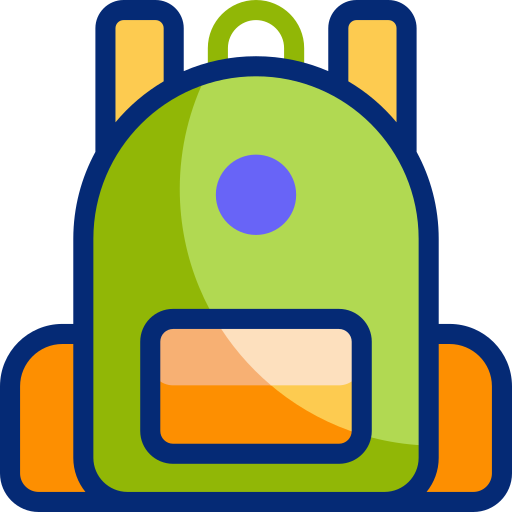 bolsa para la escuela icono gratis