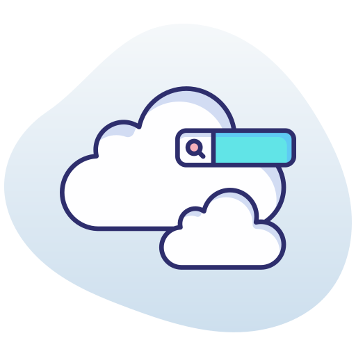 búsqueda en la nube icono gratis