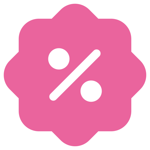 Percentage free icon Percentage free icon