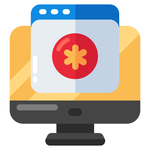 médico en línea icono gratis