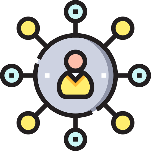 Network Detailed Straight Lineal color icon