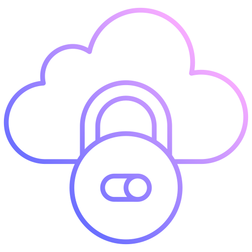 seguridad en la nube icono gratis