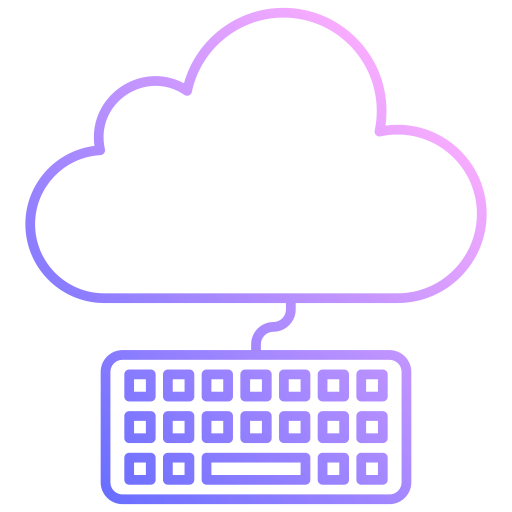 teclado en la nube icono gratis
