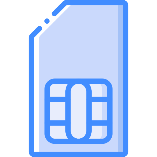 Sim card Basic Miscellany Blue icon