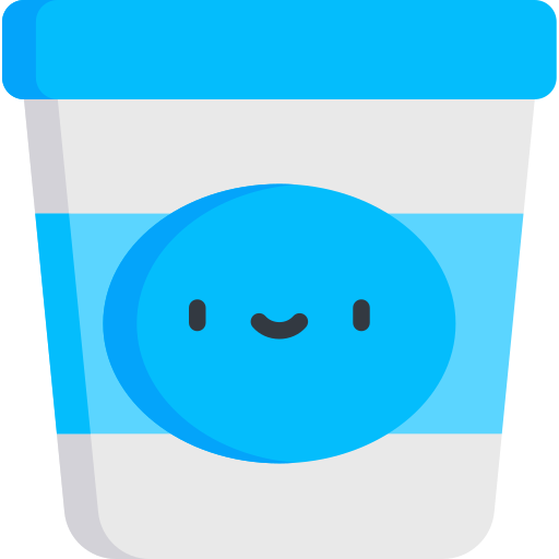 Yogurt Kawaii Flat icon