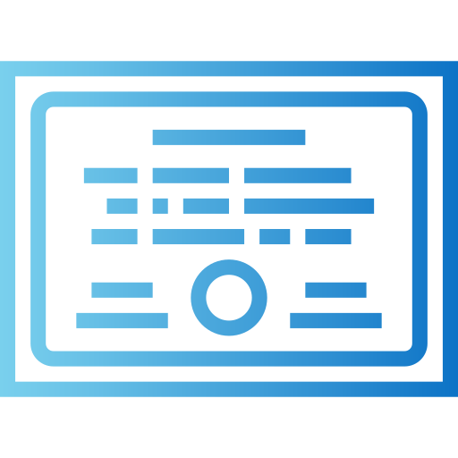 Certificate free icon