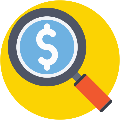 buscar dinero icono gratis