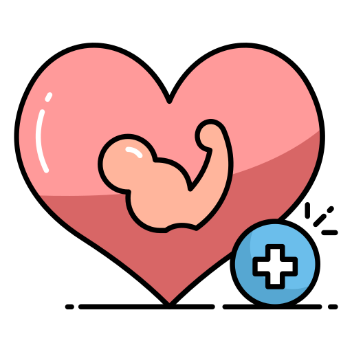 corazón fuerte icono gratis