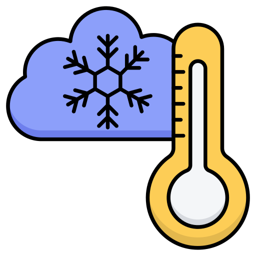 temperatura fría icono gratis