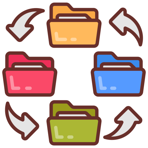 compartición de archivos icono gratis