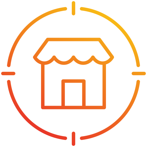 mercado objetivo icono gratis