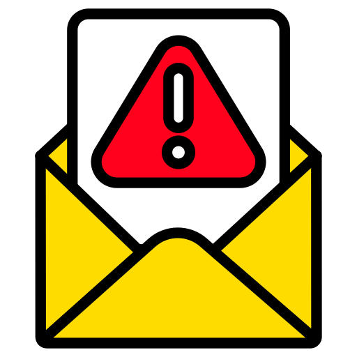 alerta de correo icono gratis