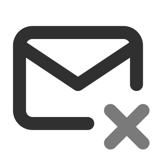 eliminar correo icono gratis