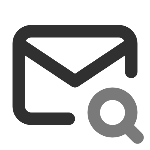 búsqueda de correo icono gratis