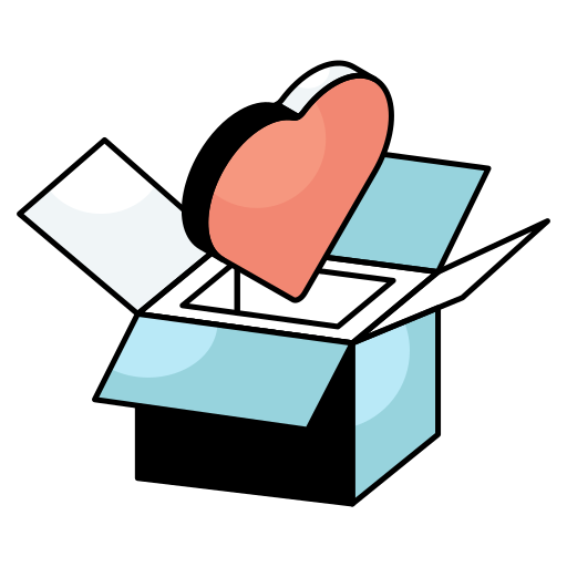 paquete de amor icono gratis