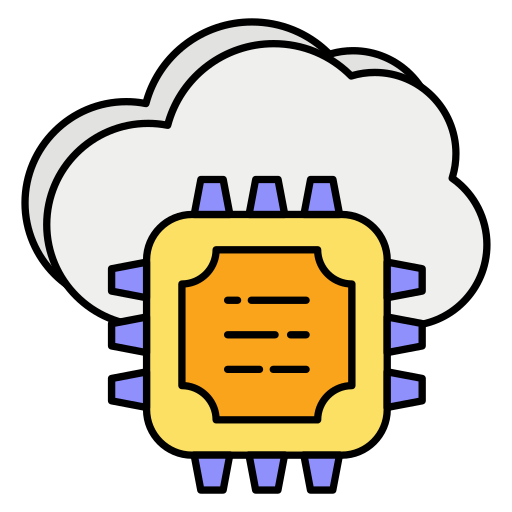 chip de nube icono gratis