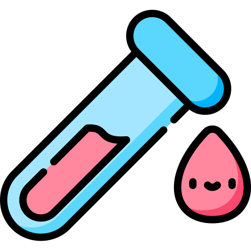 Test tube Kawaii Lineal color icon