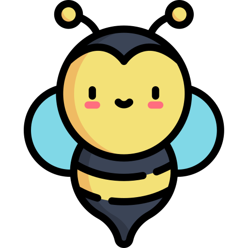 Bee Kawaii Lineal color icon