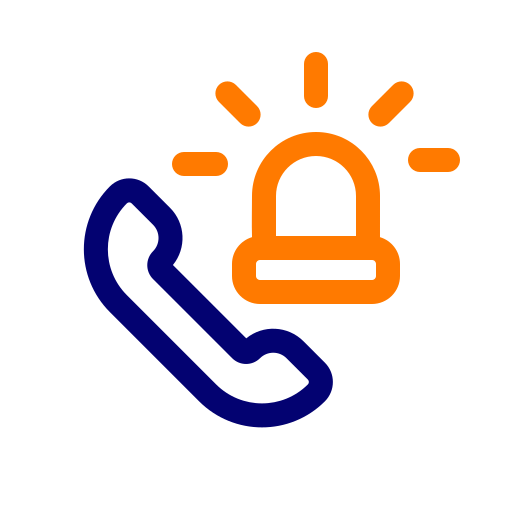 llamada de emergencia icono gratis