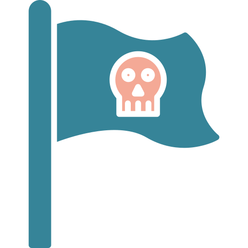 bandera pirata icono gratis