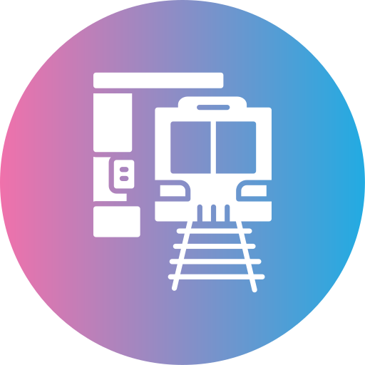 estación de tren icono gratis