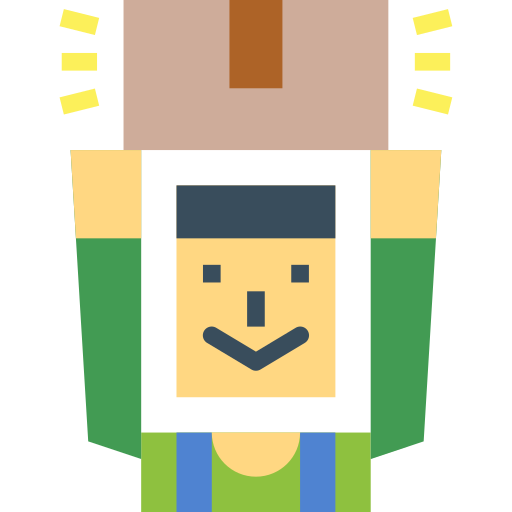 Hombre de entrega icono gratis