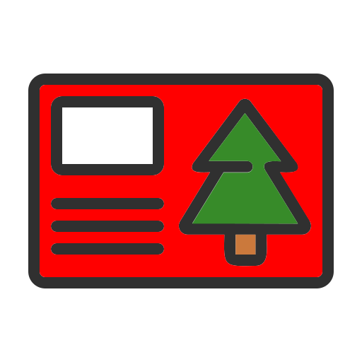 Рождественская открытка бесплатно иконка