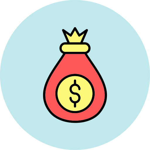 bolsa de dinero icono gratis