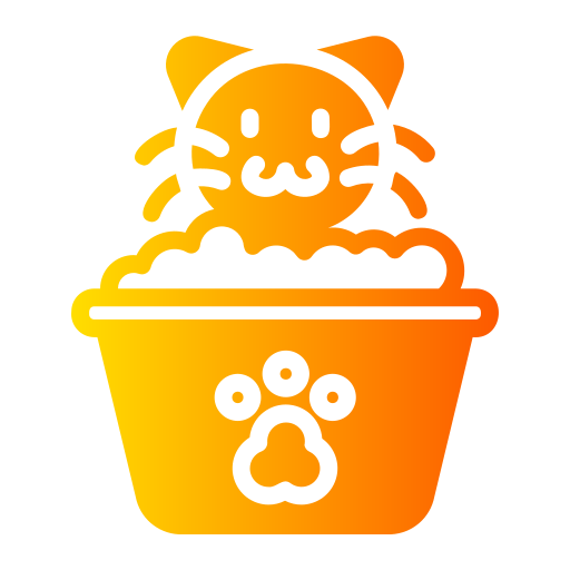 aseo del gato icono gratis