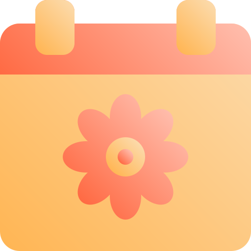 calendario de primavera icono gratis