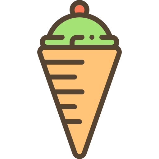 cucurucho de helado icono gratis