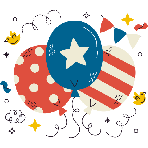 Balloons free sticker