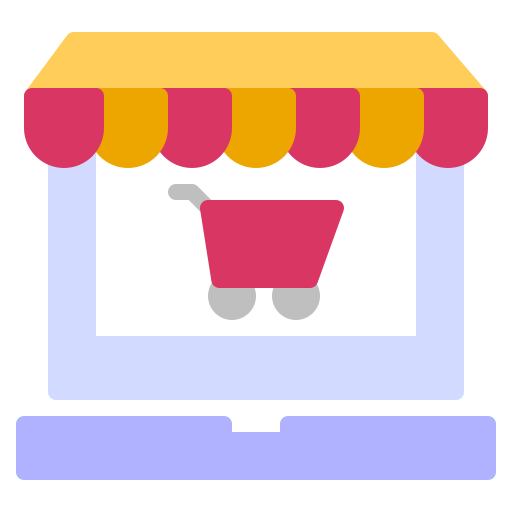 las compras en línea icono gratis