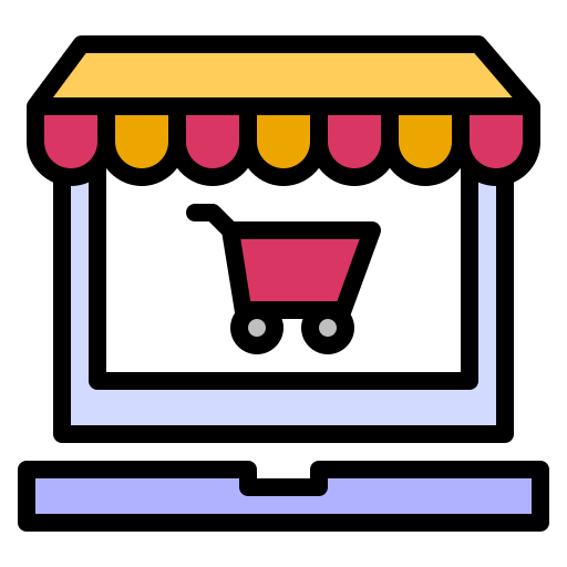 las compras en línea icono gratis