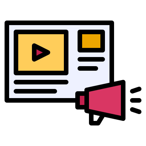 Video marketing free icon