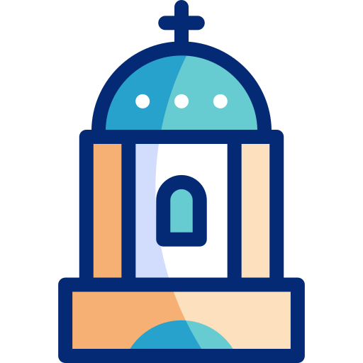 iglesia con cúpula azul icono gratis