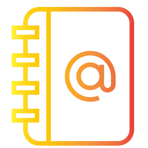 libreta de contactos icono gratis