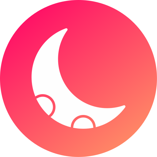 luna creciente icono gratis