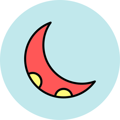 luna creciente icono gratis