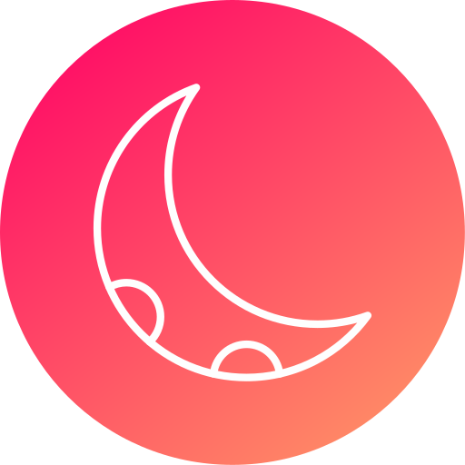 luna creciente icono gratis