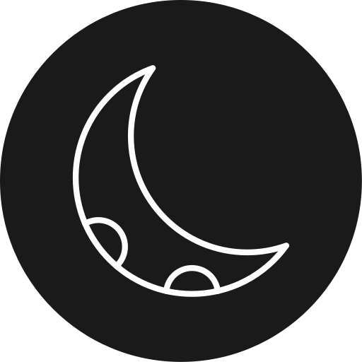 luna creciente icono gratis