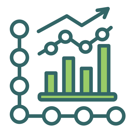 gráfico de progreso icono gratis