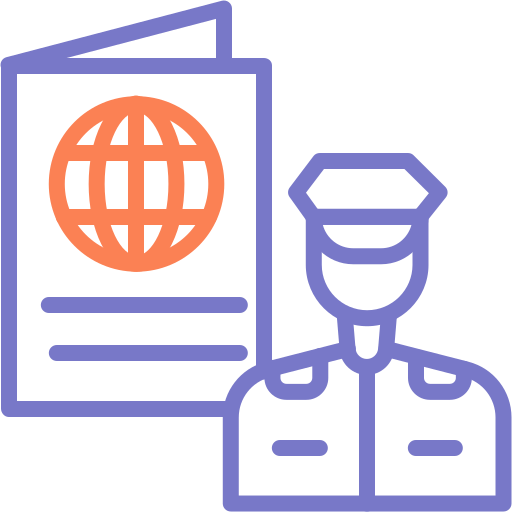 oficial de inmigración icono gratis