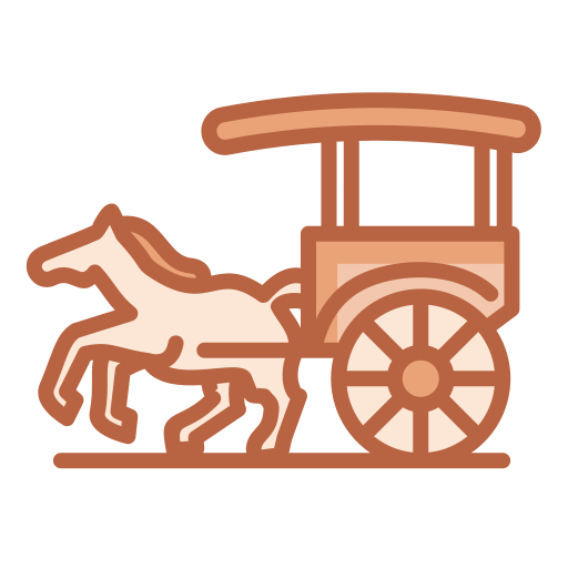 coche de caballos icono gratis