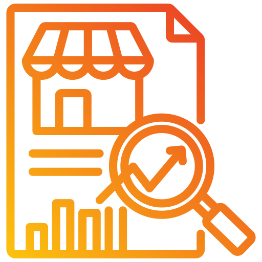 análisis de mercado icono gratis