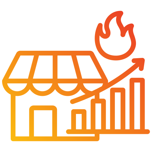 tendencia del mercado icono gratis