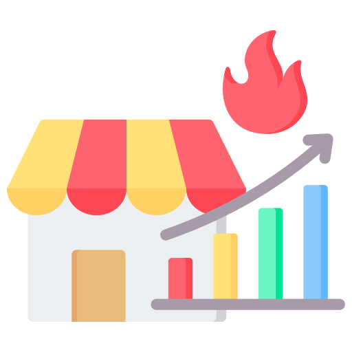 tendencia del mercado icono gratis