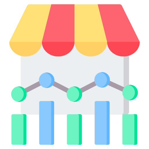 análisis de mercado icono gratis