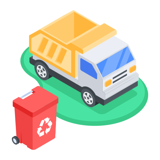 camión de reciclaje icono gratis