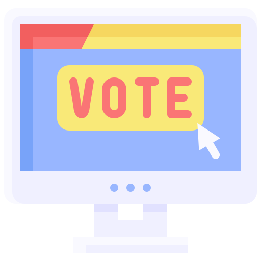 votación en línea icono gratis